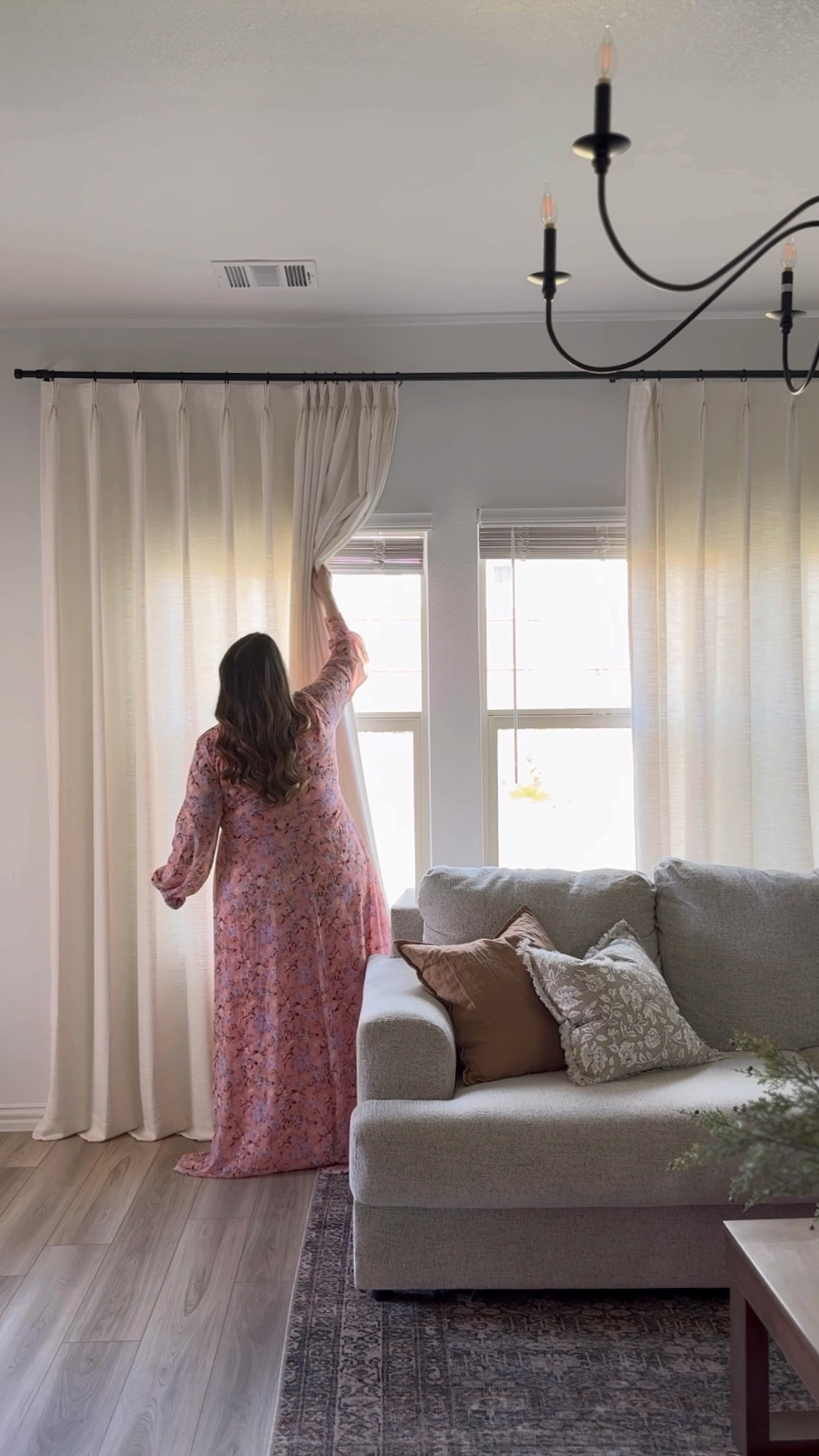 Can we talk about these gorgeous custom curtains from Two Pages Curtains?! They seriously pull the whole room together.

Details:
Liz Polyester Linen Drape Pleated
Ivory White
Triple Pleat
Room darkening 70-85%
Memory Training

#TwoPagesHome #LTKhome

#LTKVideo