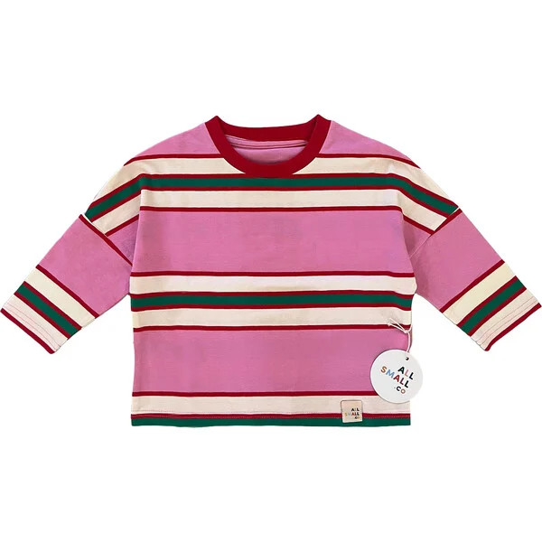 Throwback Tee - Pink, Stripes | Maisonette