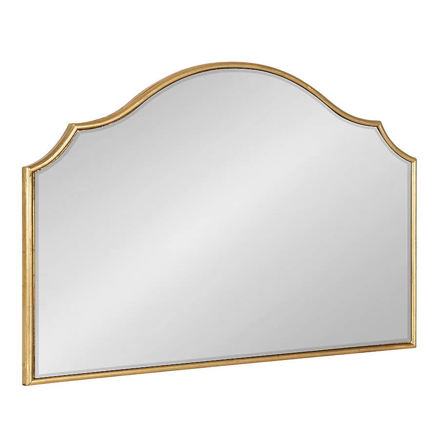Kate and Laurel Leanna 24.0-in W x 18.0-in H Arch Gold Framed Wall Mirror Lowes.com | Lowe's