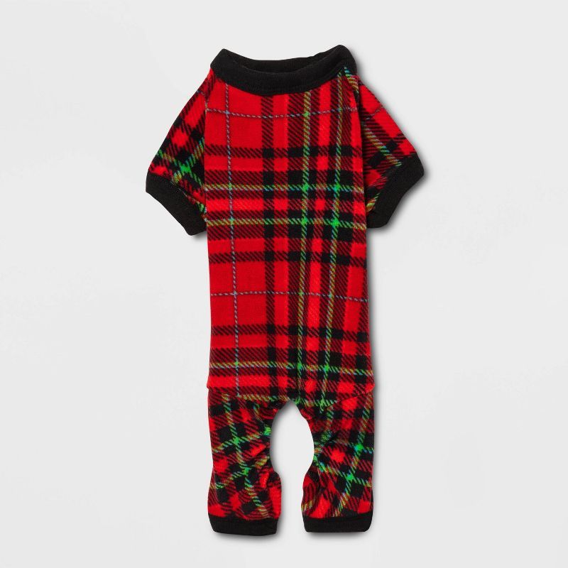 Dog and Cat Holiday Tartan Print Matching Family Pajama Set - Wondershop™ Red | Target
