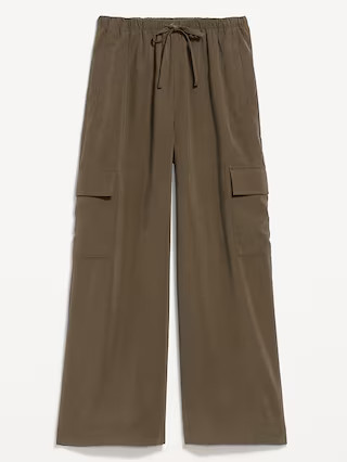 Extra High-Waisted Drapey Cargo Super Wide-Leg Pants | Old Navy (US)
