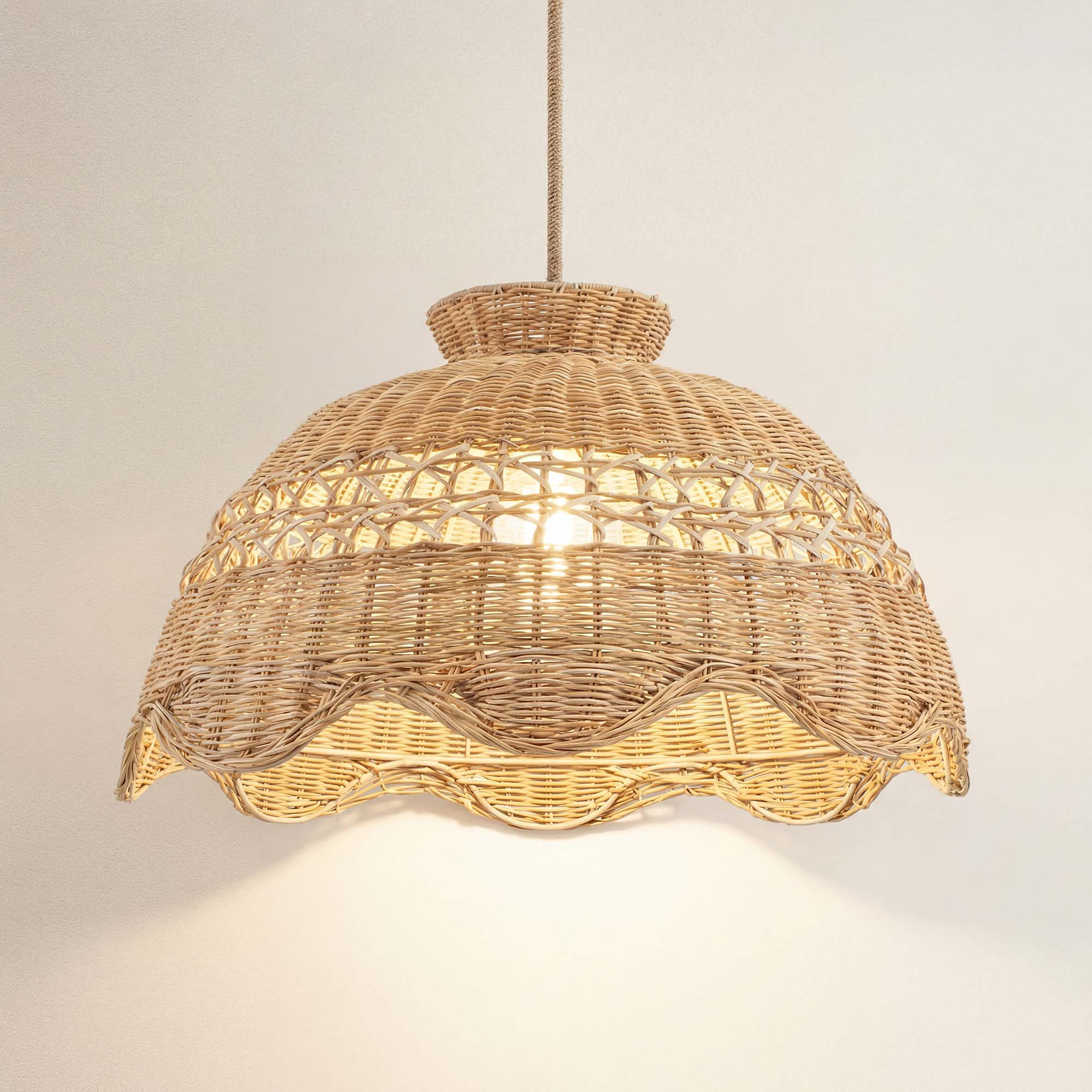 Le Perle Rattan Pendant Light | Rowabi