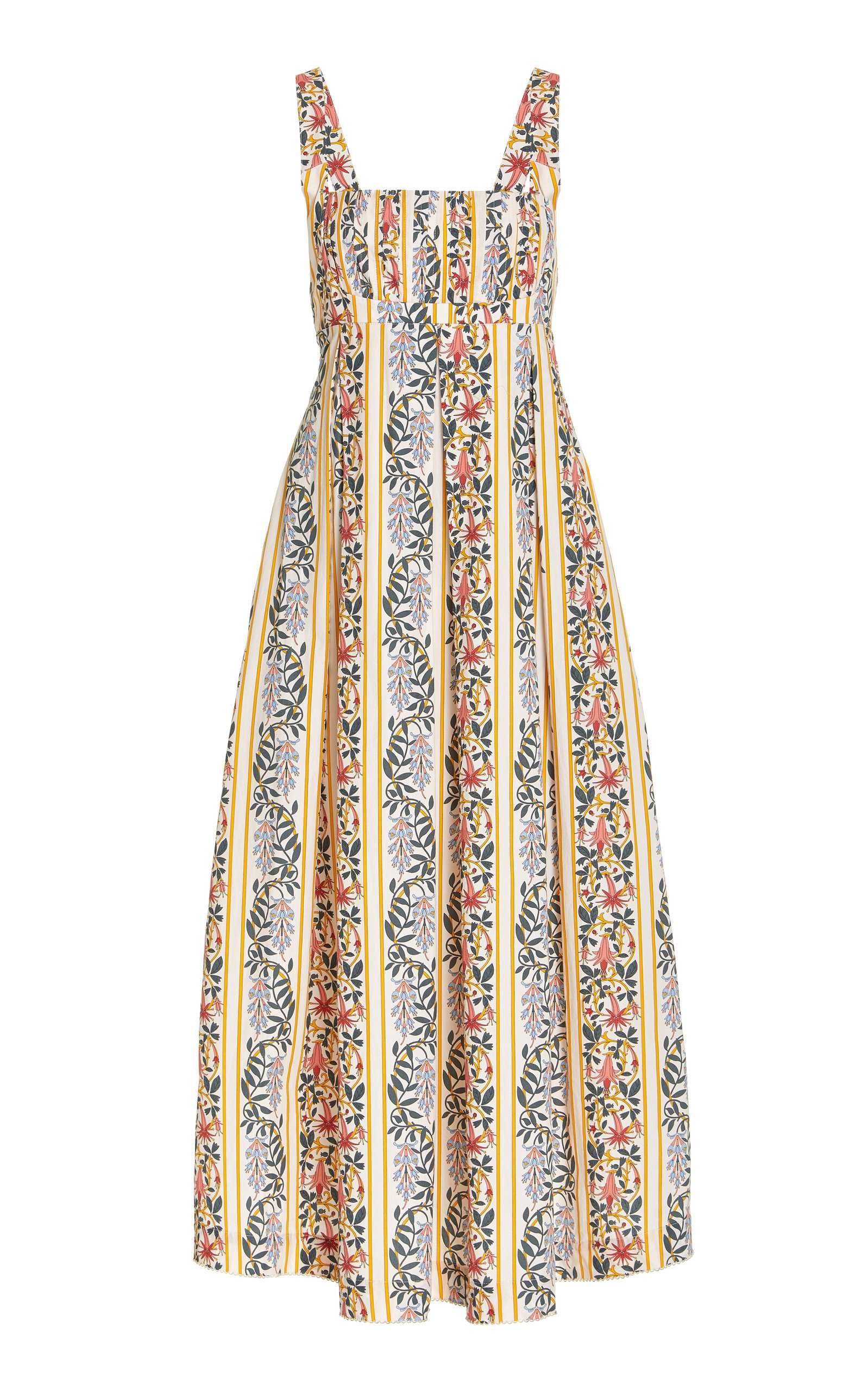 Hortensia Pleated Floral Cotton Maxi Dress | Moda Operandi (Global)