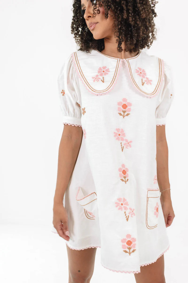 Joyful Noise Dress - White | The Impeccable Pig