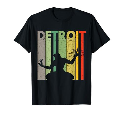 Vintage Spirit of Detroit Retro Detroit T-Shirt | Amazon (US)