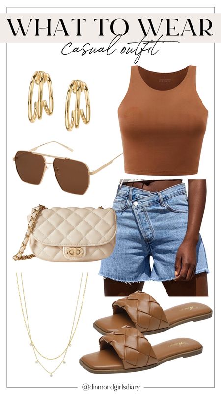 What to Wear | Outfit Ideas | Casual Outfit | Denim Shorts | Quilted Purse 

#LTKSeasonal #LTKunder50 #LTKstyletip