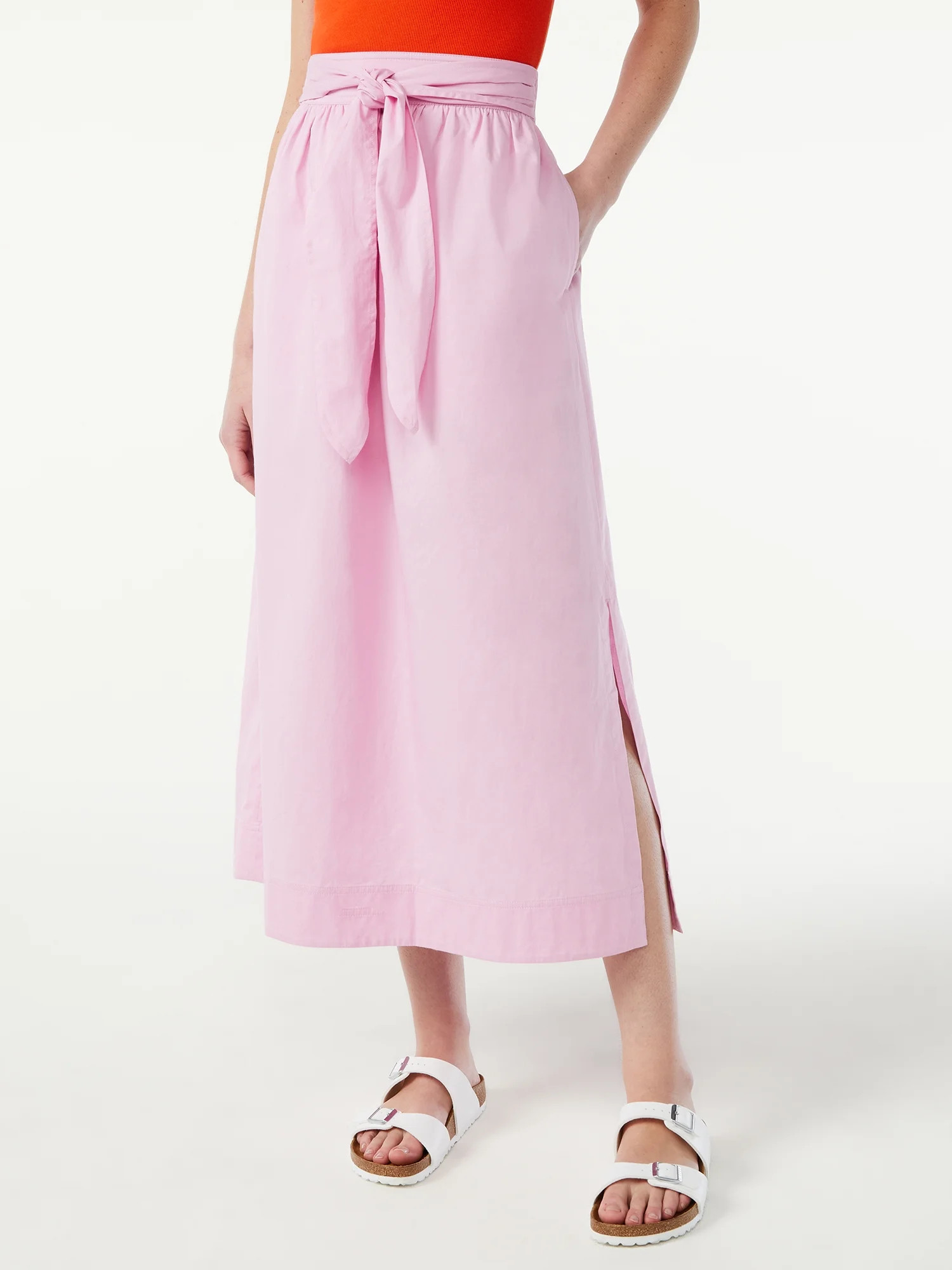 Free Assembly Women's Gathered Pull On Maxi Skirt - Walmart.com | Walmart (US)
