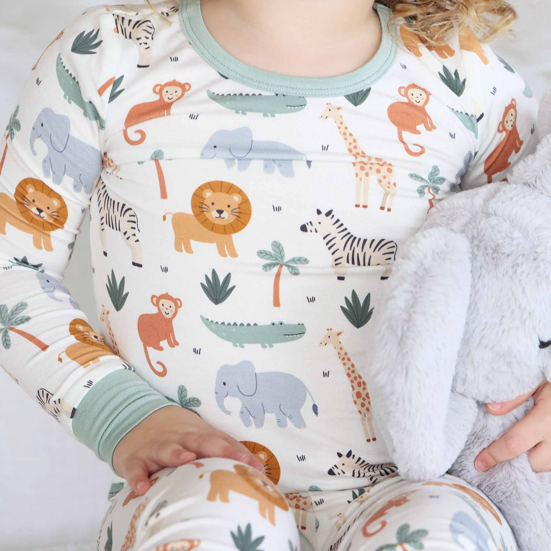 Safari Snuggles Two Piece Pajama Set | Caden Lane