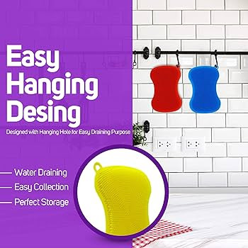 Silicone Sponge Dish Washing Kitchen Scrubber Sponges Kitchen Dish Scrubber Brush Kitchen Sponge | Amazon (US)