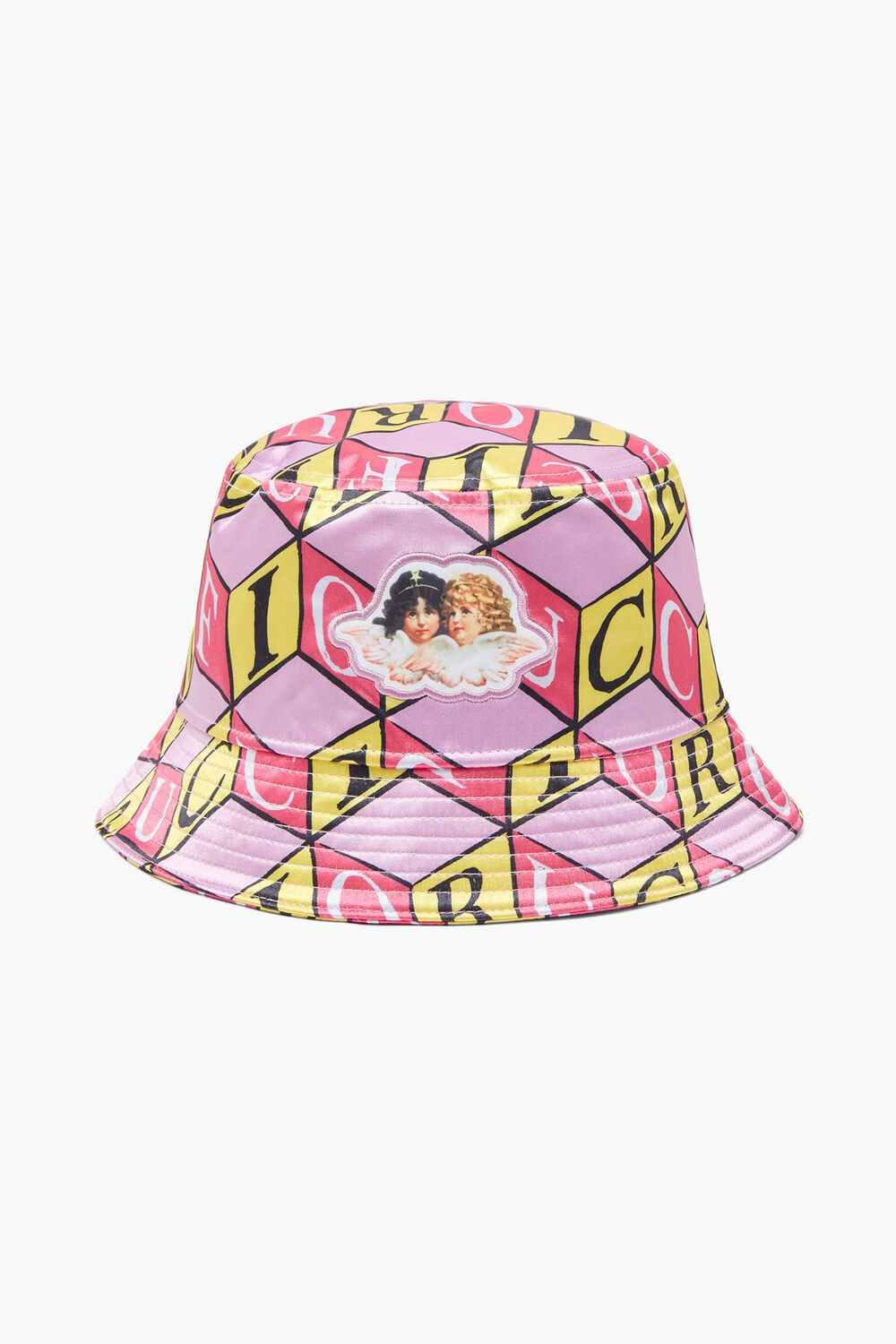 Cubic Print Bucket Hat Pink | Fiorucci | Fiorucci