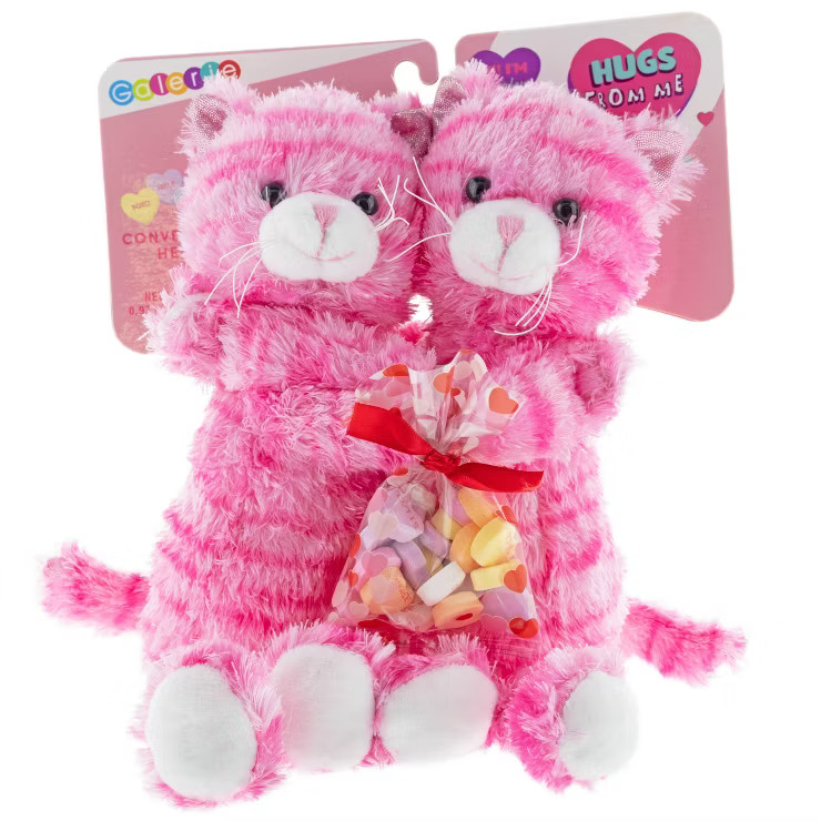 Galerie Valentine's Hugging Cat Plush with Conversation Hearts - 0.93oz | Target