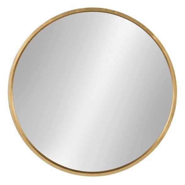 Target/Home/Home Decor/Wall Decor‎26" x 26" Travis Round Wood Accent Wall Mirror Gold - Kate an... | Target
