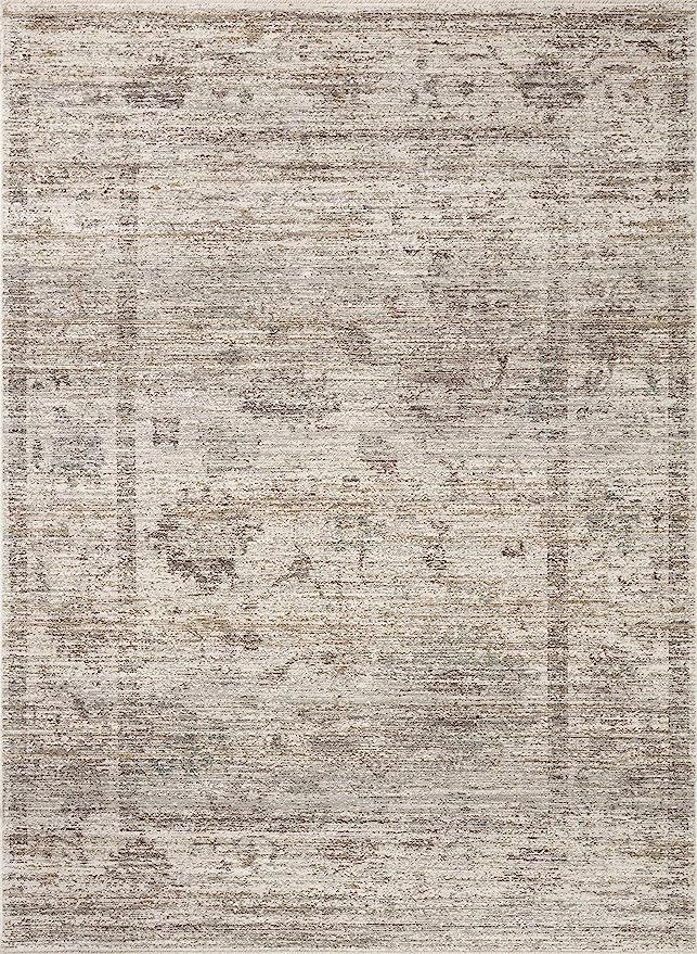 Magnolia Home by Joanna Gaines x Loloi Millie MIE-01 Collection Silver / Dove 7'-10" x 10' Area R... | Amazon (US)
