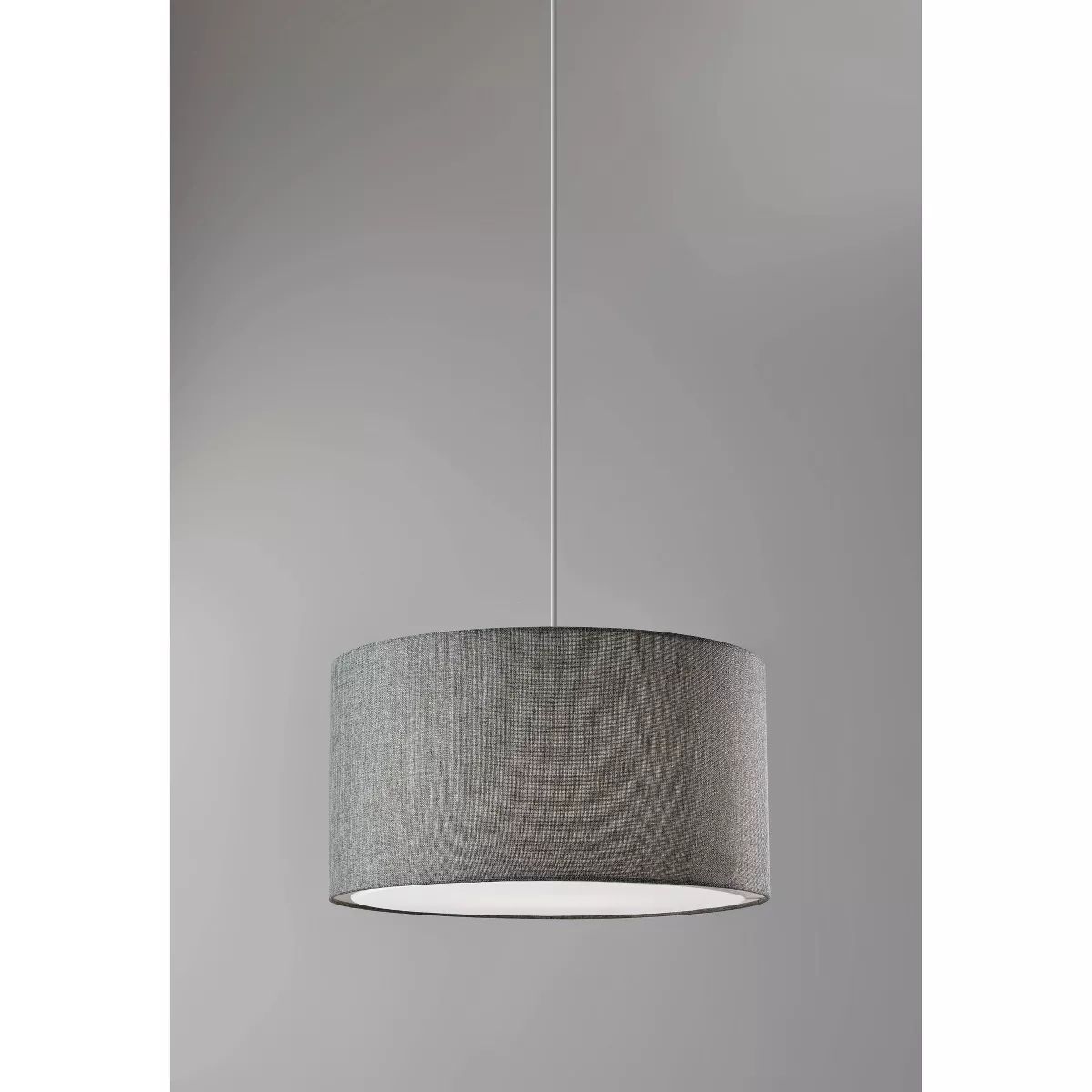 Large Harvest Drum Pendant Gray - Adesso | Target