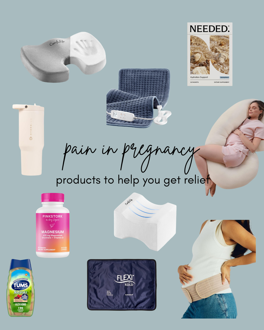 Here are some products that may help relieve some of the common pregnancy pains you may experience. Read more at alifeinlabor (.com), on the blog "Pain During Pregnancy: What You Need To Know" to get insights on what pain is considered "normal" 

 #LTKBaby #LTKBump #LTKFamily