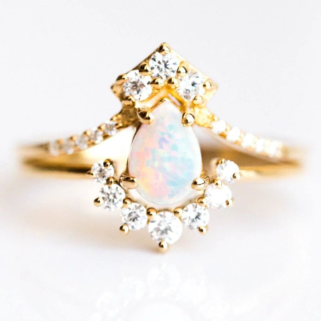Opal & Diamond Carpe Diem Ring Stack | Local Eclectic