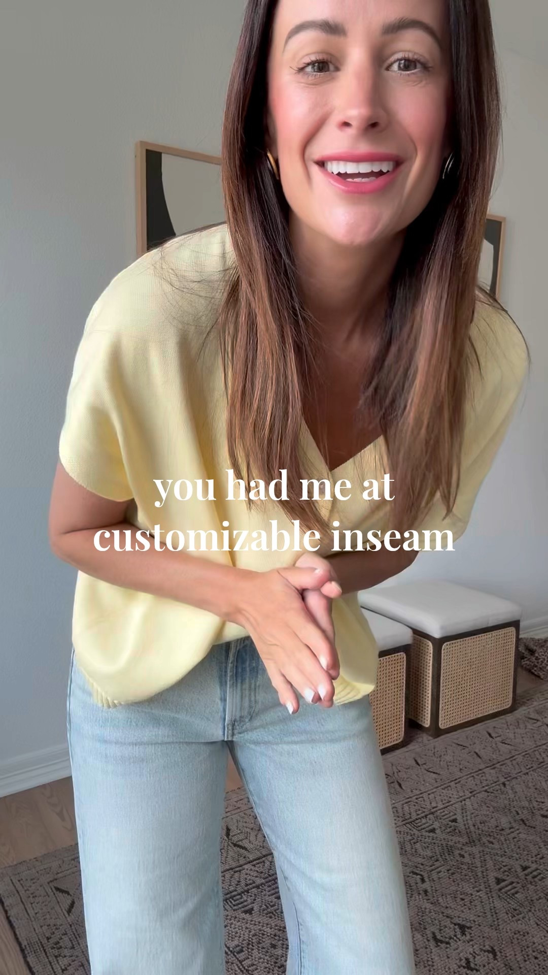 I could cry I’m so happy. My entire life I’ve struggled to find the right fitting jean. My dad used to have to take our jeans out of the wash and step on them and lift them as high as he could to stretch them out. As an adult, not fitting into the ‘avg height’ box, I just ended up giving up. Until Elims!!! Elims offers 5-6 inseam options per style and their denim is designed to fit heights 4’9-6’4 🙌🏼🙌🏼! They are manufactured in LA and the quality is unmatched. Trust me on this, find a pair that is finally customized to you and shop them on LTK today!! #ad @elimsdenim #elimsdenim"