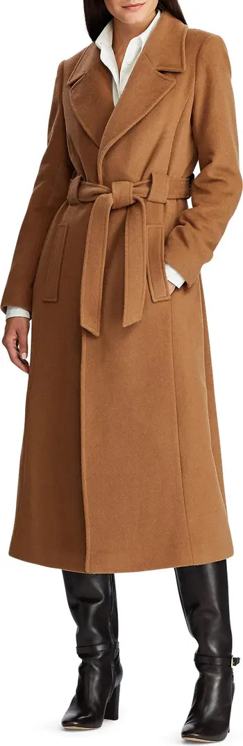 Lauren Ralph Lauren Belted Longline Wrap Coat | Nordstrom | Nordstrom