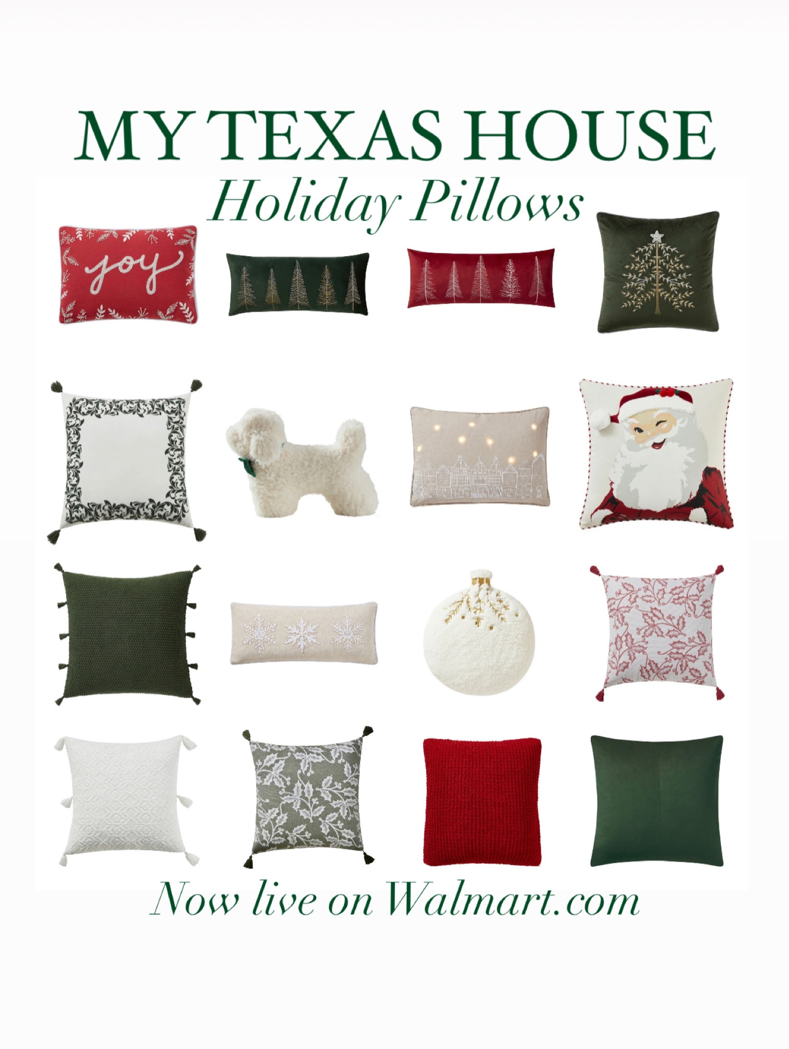 The new My Texas House christmas pillows are now live on @Walmart! #walmartpartner #walmarthome 

#LTKHoliday #LTKhome #LTKSeasonal