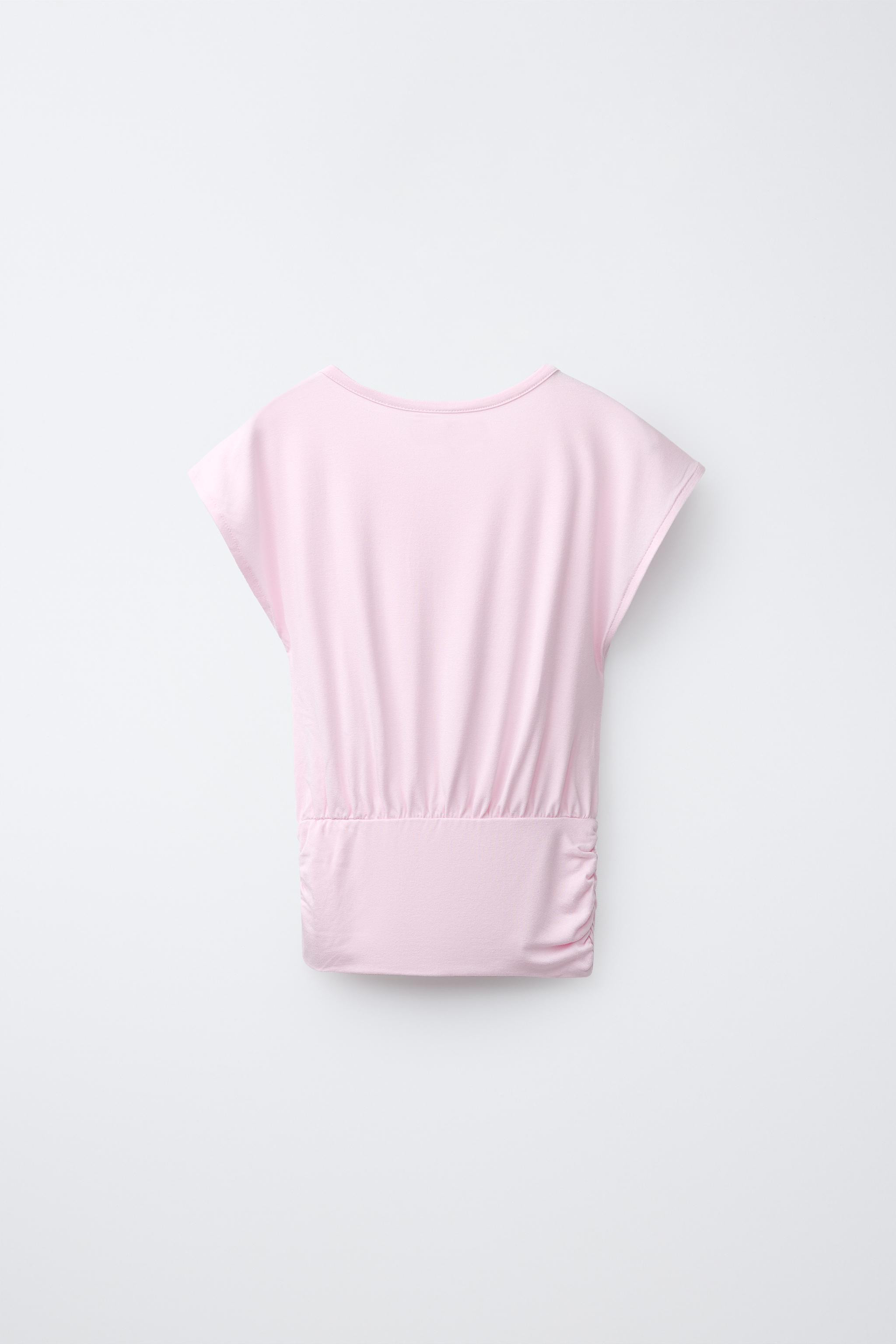 FLOWING T-SHIRT WITH WAISTBAND | Zara UK