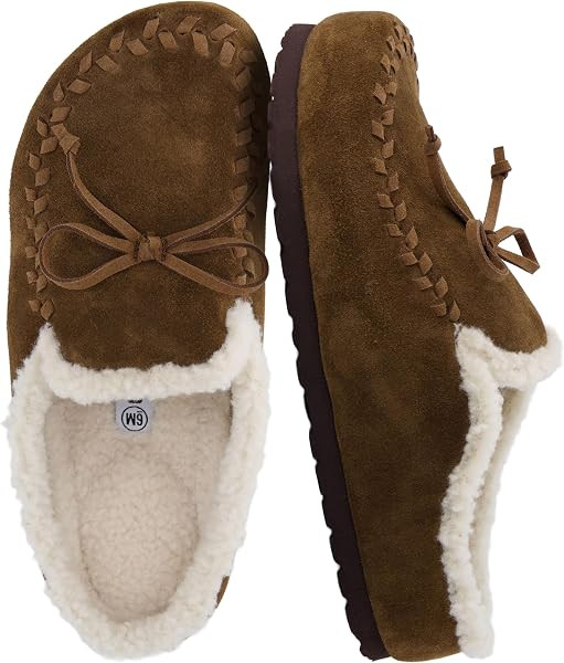 CUSHIONAIRE Creek Genuine Leather Suede Womens Slippers Casual House Shoes | Amazon (US)
