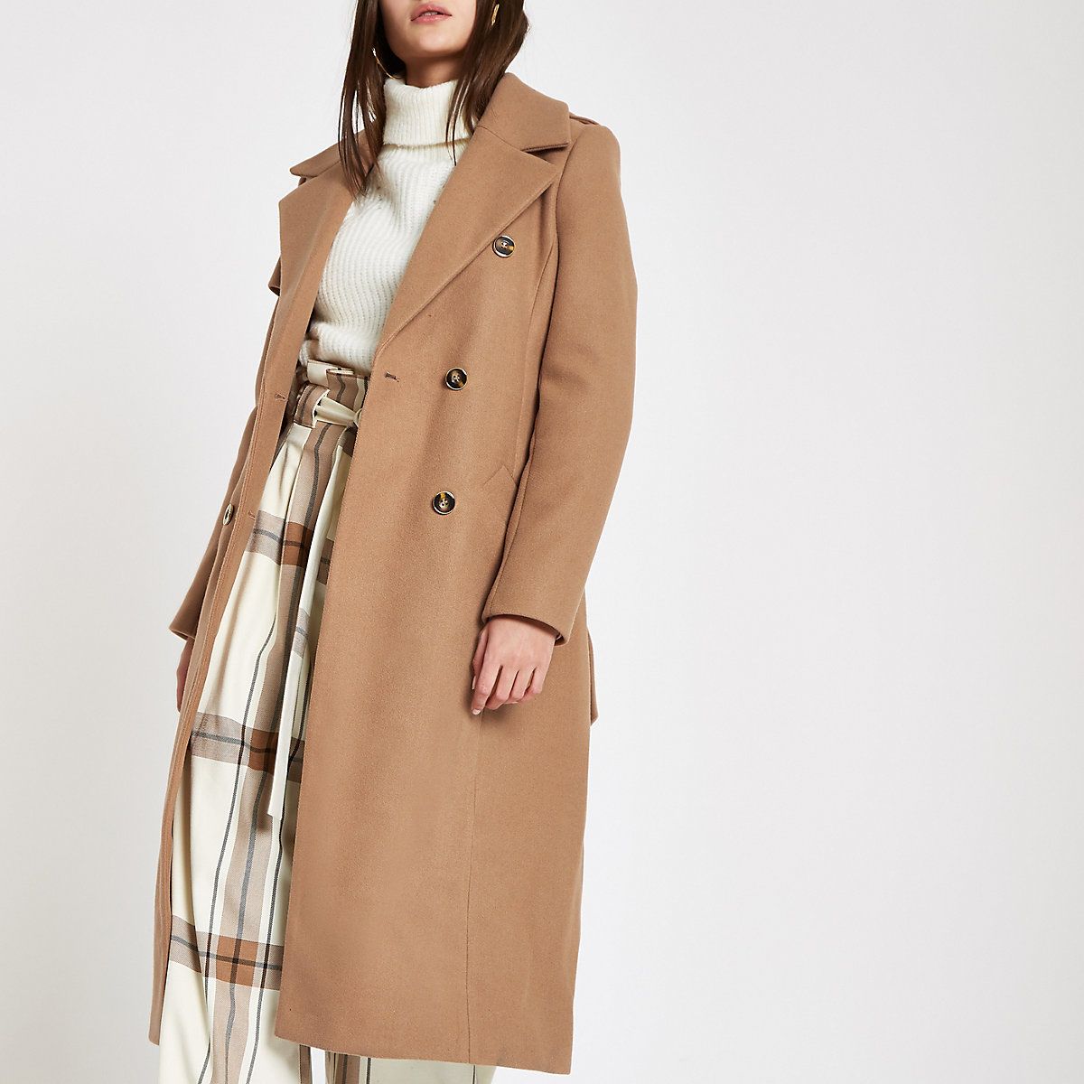 Light brown belted trench coat | River Island (UK & IE)
