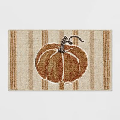 20"X34" Harvest Leaves Rug Tan - Threshold™ | Target