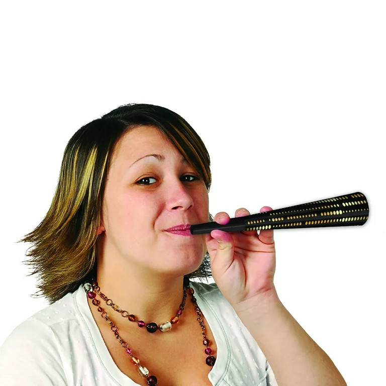 Beistle New Year's Eve Gold and Silver Foil Horns Party Noisemakers, 5 Count | Walmart (US)