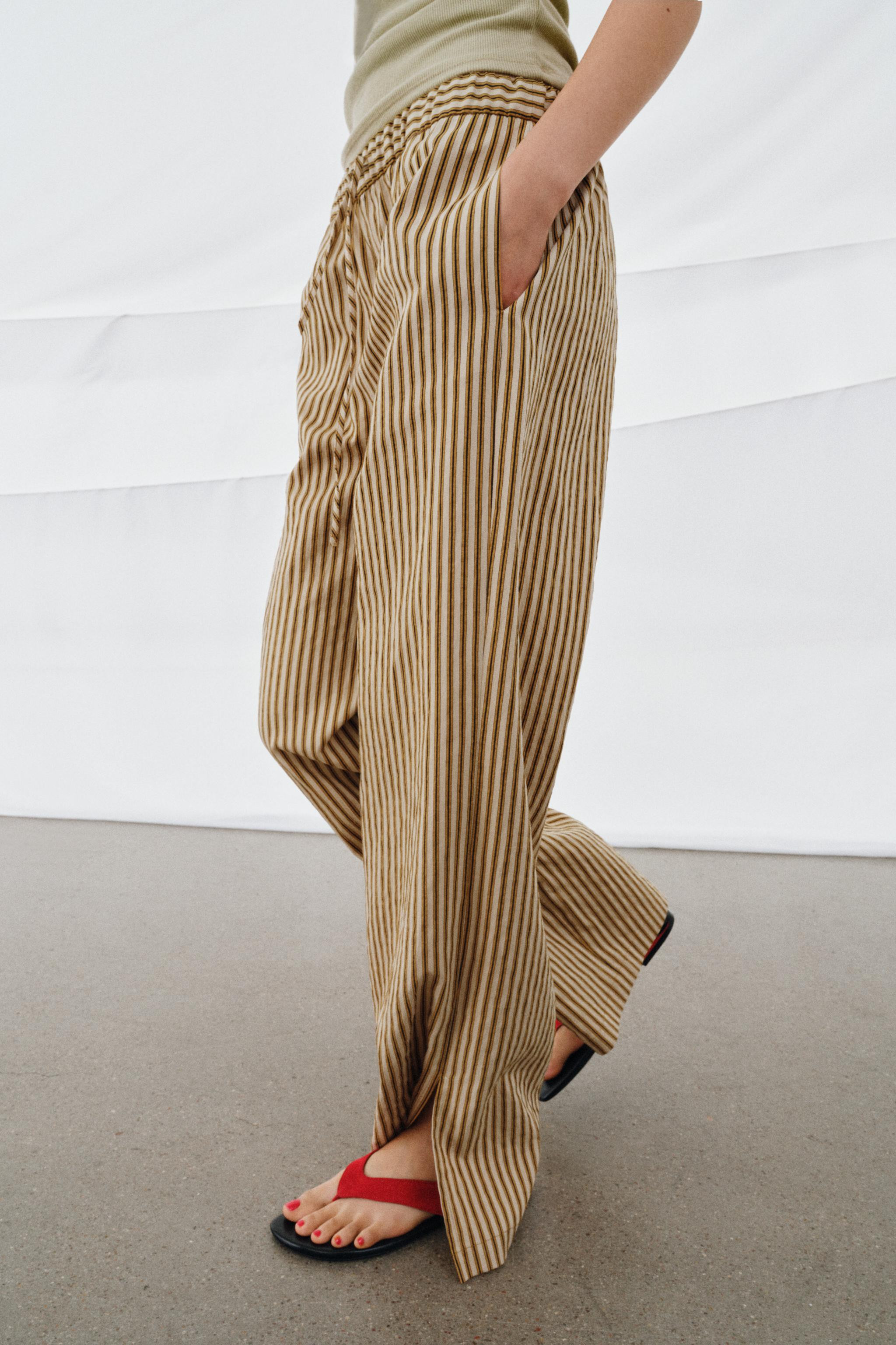 ZW COLLECTION STRIPED PAJAMA PANTS | Zara US