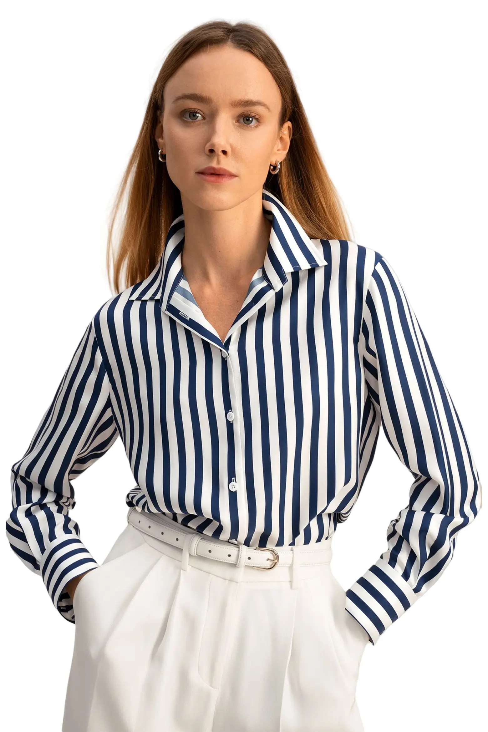 Classic Striped Silk Shirt (Women) | Nordstrom | Nordstrom