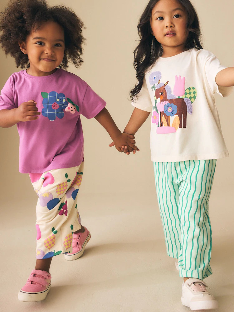 Purple/Green Top & Trousers Set 2 Pack (3mths-7yrs) | Next US