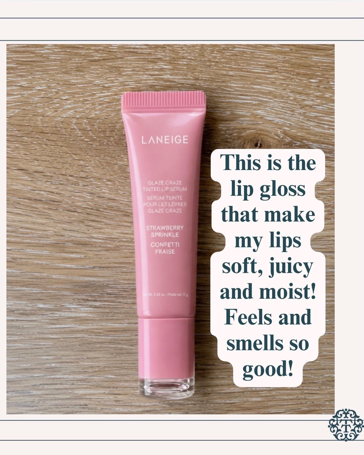 A hydrated lip is crucial to any outfit! This is the gloss I use and the scent is just over the top! s🩷