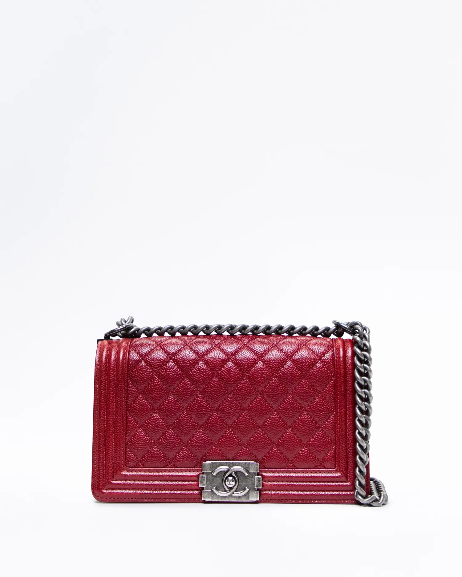 Caviar Quilted Old Medium Boy Bag | Vivrelle