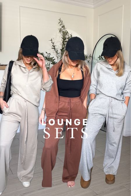 Obsessed with these lounge sets! I’m getting one for all my sisters 🙌🏼 

Wearing size small. The colors you see from left to right are like khaki, caramel, and light gray. 

#LTKHoliday 

#LTKGiftGuide #LTKU