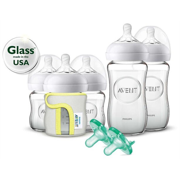 Philips Avent Natural Glass Gift Set with Bottles, Sleeves, and Pacifiers | Indigo (CA)