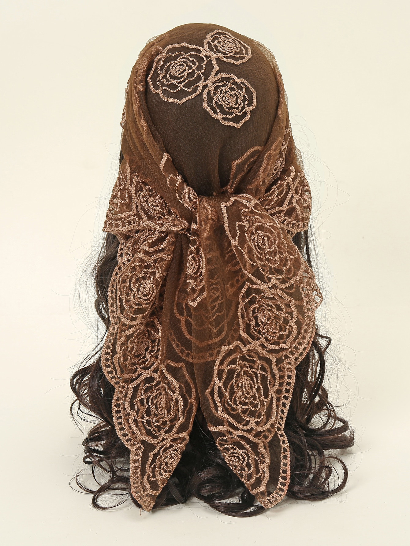 1pc Women's Fashion Embroidered Bandana Scarf Elegant Floral Elastic Turban Bandana,Hair Band,Hea... | SHEIN