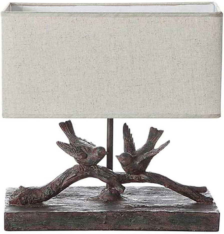 Creative Co-Op Rustic Bird Lamp with Rectangle Shade | Amazon (US)