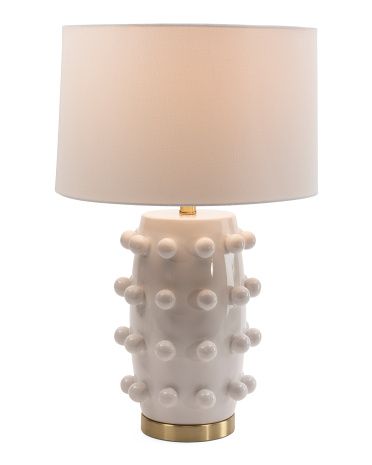 22in Pot Ceramic Coolie Shade Table Lamp | Marshalls