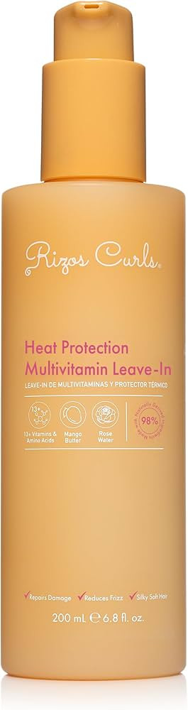 Rizos Curls Heat Protection Multivitamin Leave-In, Protects Up to 450°F, Reduces Frizz, Repairs ... | Amazon (US)