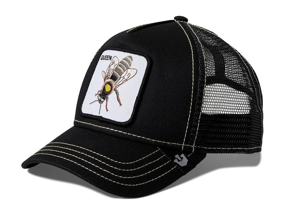 Goorin Brothers Animal Farm Snap Back Trucker Hat Caps Black Queen Bee, Canvas/Cotton/Mesh | Zappos