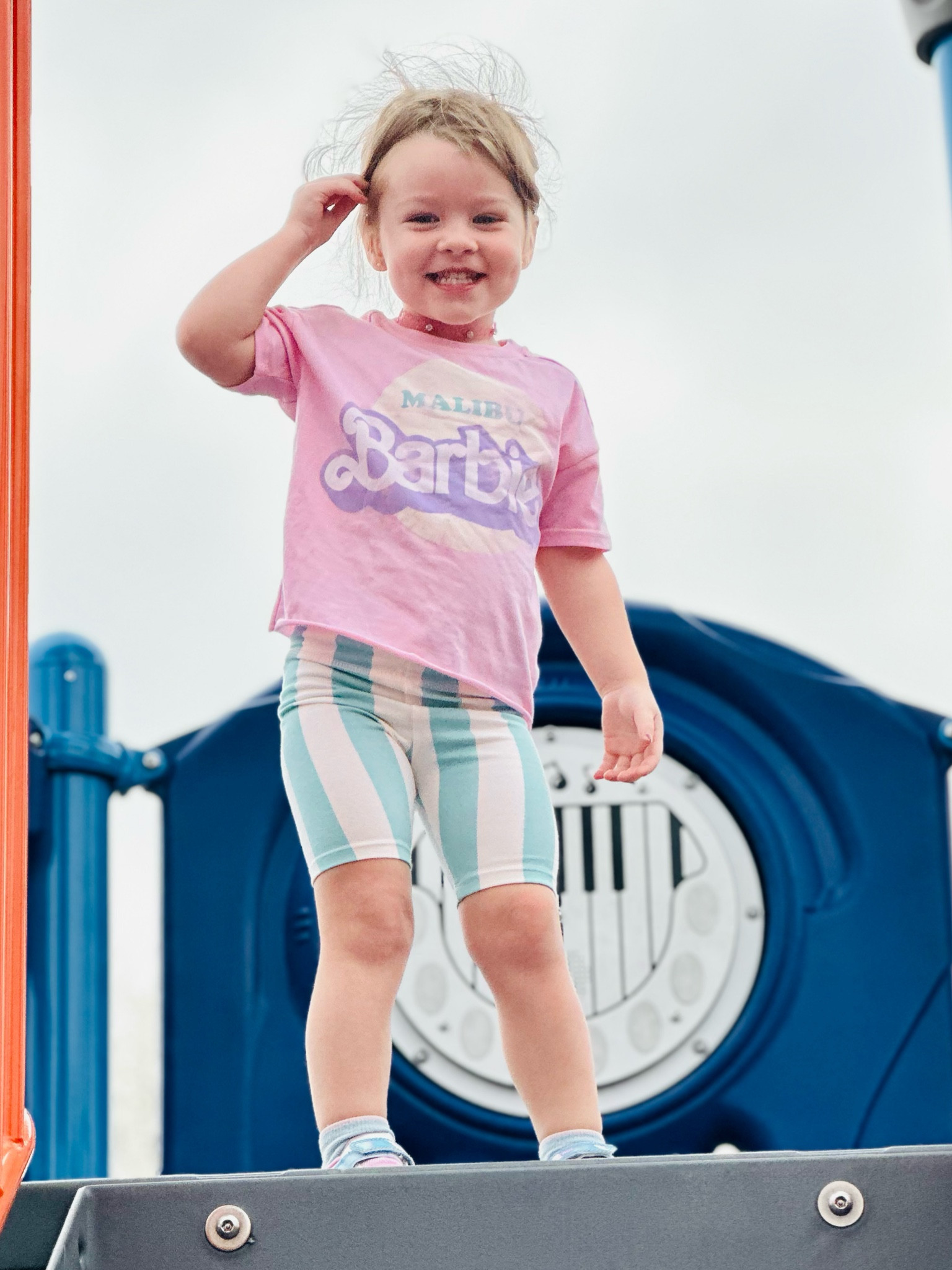 Malibu Barbie girl casual park/play tee & biker shorts #toddlergirl #toddlergirlstyle #2yearsold #3T 

#LTKFind #LTKkids #LTKsalealert
