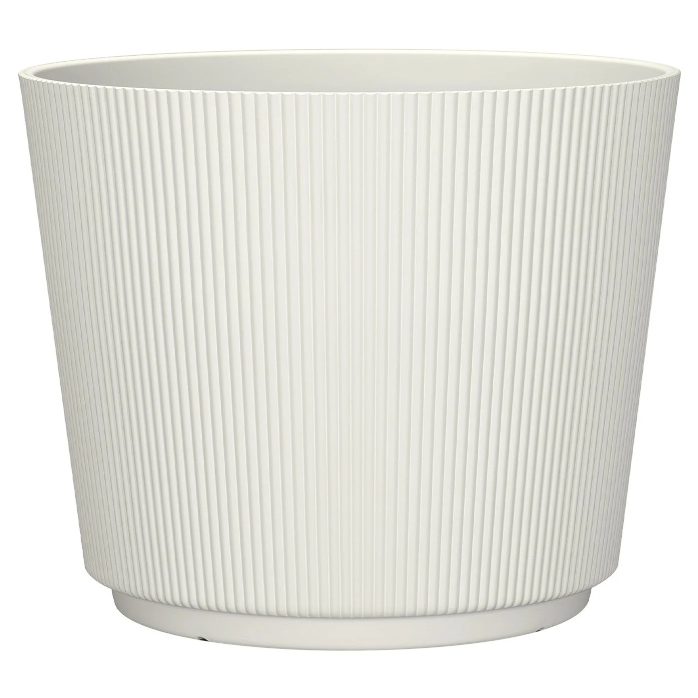 Mainstays Parker 13.9" x 13.9" x 11.4" Round Vanilla Dream 100% Recycled Resin Planter | Walmart (US)