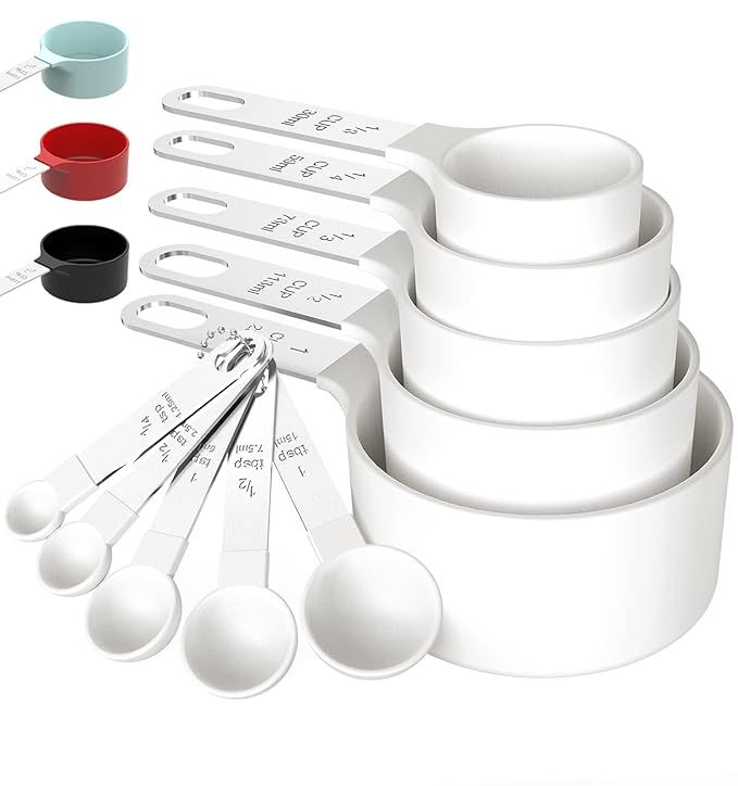 TILUCK Measuring Cups & Spoons Set, Stackable Cups and Spoons, Nesting Measure Cups with Stainles... | Amazon (US)