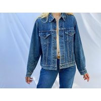 1970's Levi's Jacket/Type Iii Two Pocket Big E Denim Medium Wash Patched Unisex Mens Womens Single S | Etsy (US)