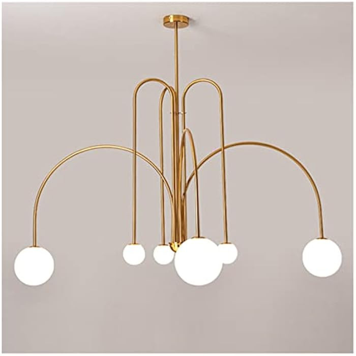 LED Modern Chandelier Lamp, Creative Ceiling Light Deco Fixtures Modern Glass Ball Pendant Lamp Livi | Amazon (US)