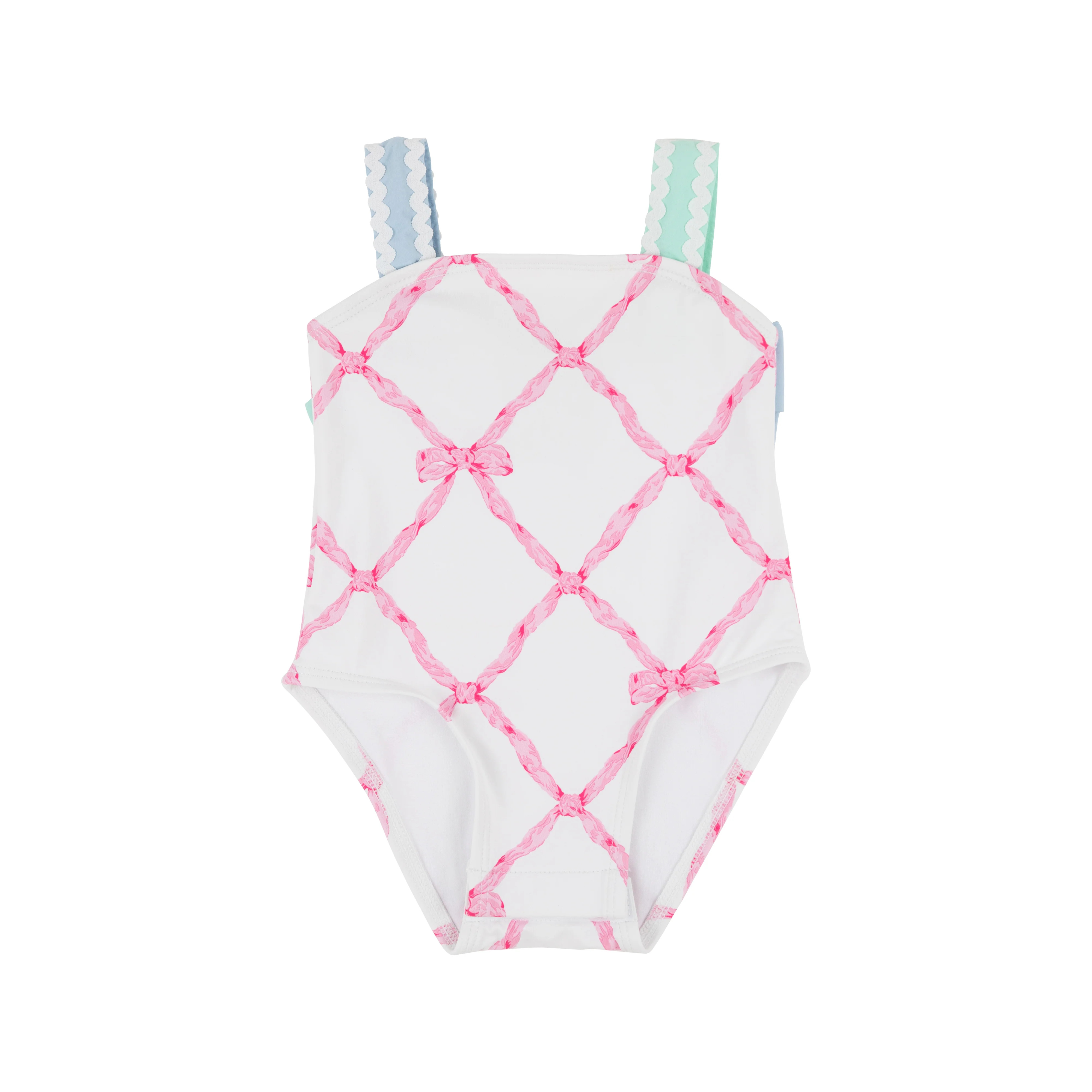 Shannon Bow Bathing Suit - Belle Meade Bow with Buckhead Blue & Sea Island Seafoam | The Beaufort Bonnet Company