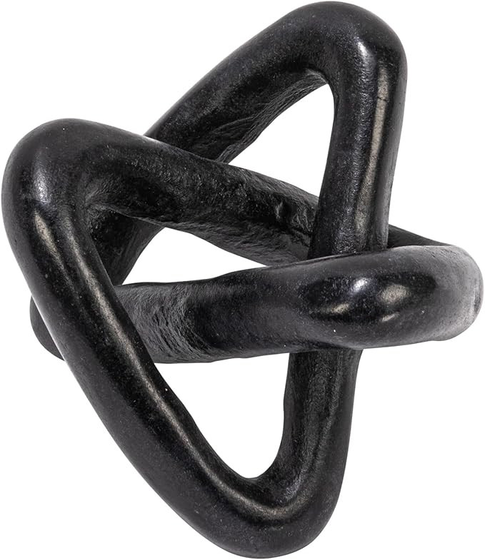 Creative Co-Op Modern Decorative Marble Link Knot, Black | Amazon (US)