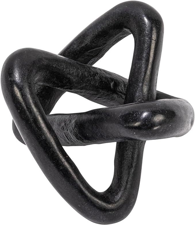 Creative Co-Op Modern Marble Link Knot, Black Accent Decor | Amazon (US)