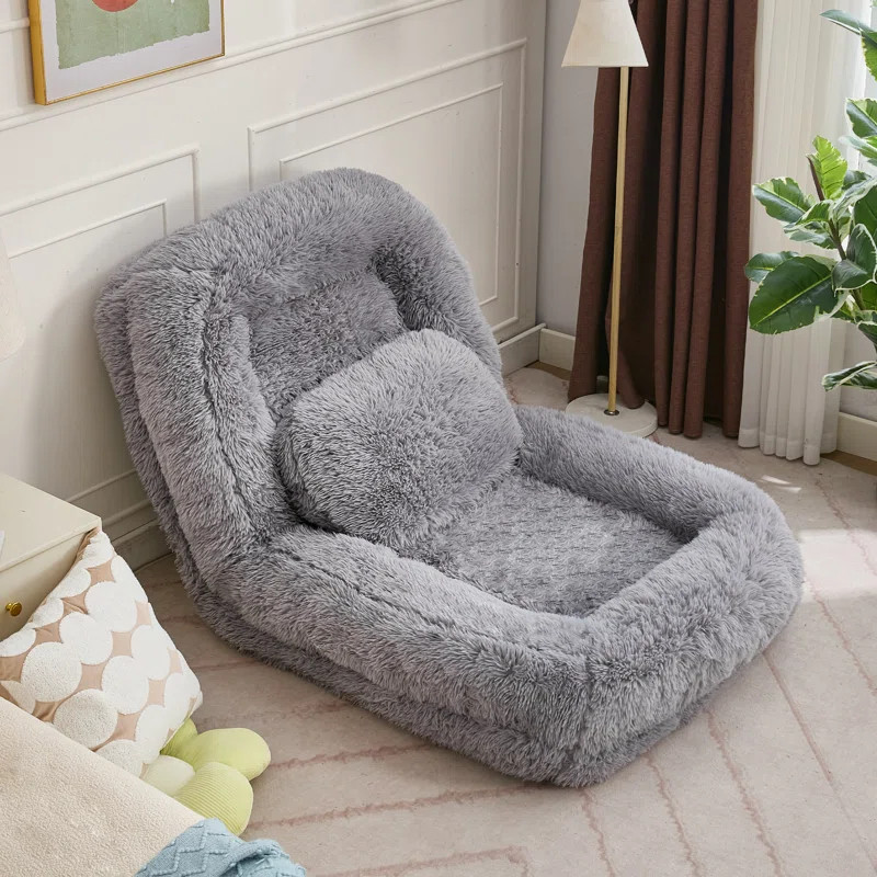 Folding Lazy Sofa Bed Floor Chair, Convertible Sleeper Chair With Pillow,Comfy Floor Sofa Lounge ... | Wayfair North America