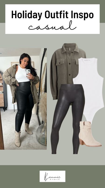 Curvy, Casual Holiday Outfit Ideas 🤍 If you’re family takes a more casual approach to the holidays, this outfit is perfect for a put together look while still maintaining comfort. 🎄 OOTD | Curvy OOTD | Midsize Outfit of the Day | Casual Holiday Outfit Inspo | Leggings Outfit Inspo | Holiday Outfit Ideas | Midsize Fashion

#LTKcurves #LTKstyletip #LTKHoliday